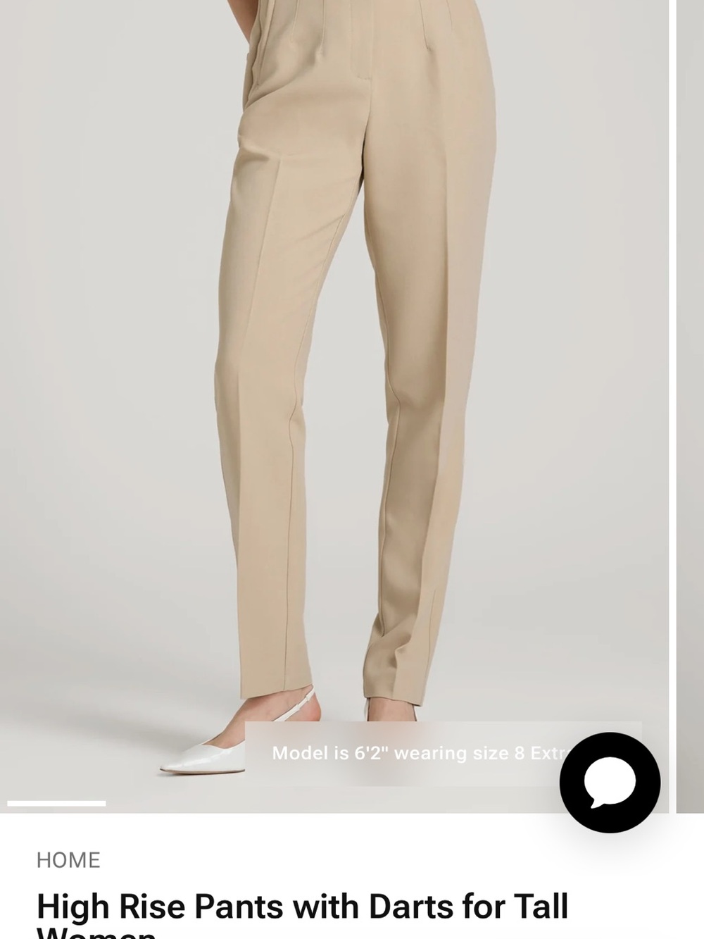 High-Rise Tailored Trousers in Beige